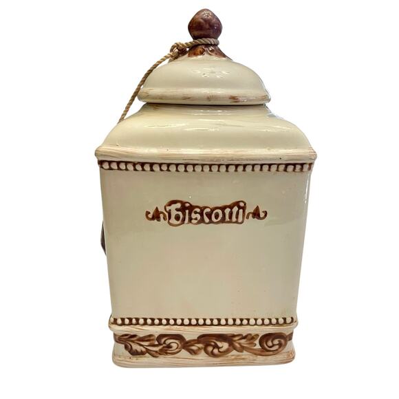 Ceramic NONNI'S BISCOTTI Ceramic Cookie Jar 12" - Picture 1 of 3